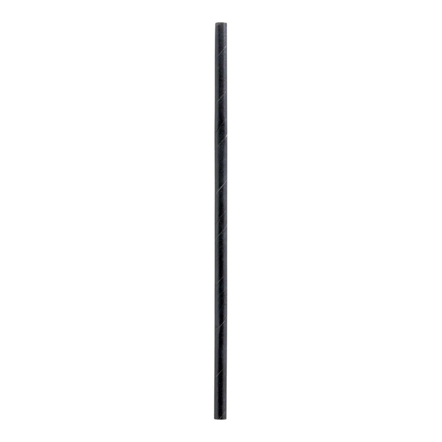 Bev Tek Black Paper Straw - Biodegradable, 6mm - 7 3/4" - 25 count x 4 boxes