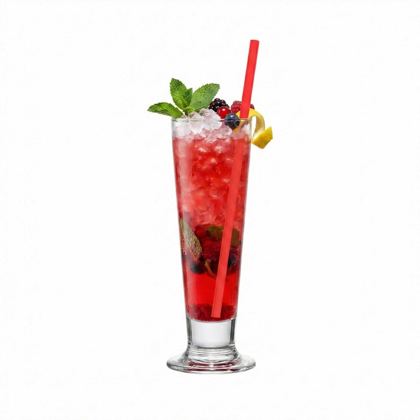 Bev Tek Red Paper Straw - Biodegradable, 6mm - 7 3/4" - 100 count box