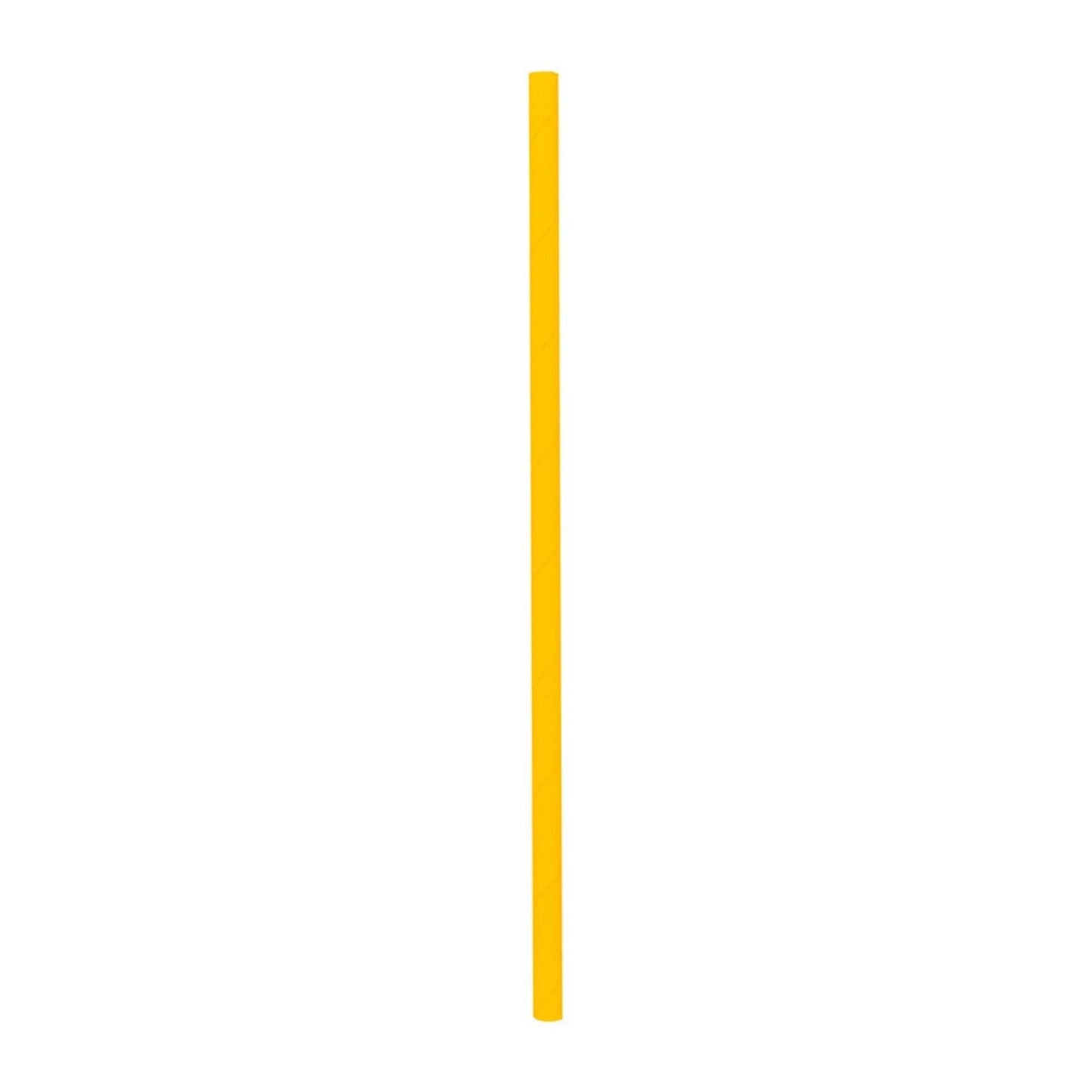 Bev Tek Orange Paper Straw - Biodegradable, 6mm - 7 3/4" - 100 count box