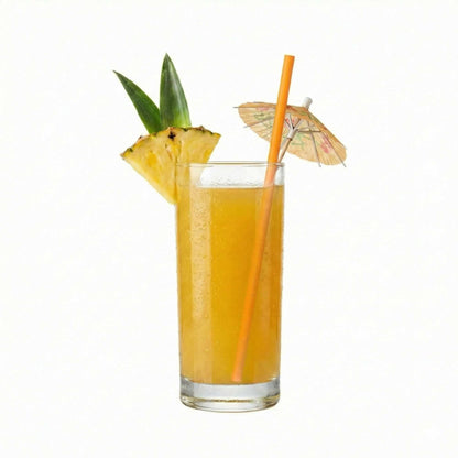 Bev Tek Orange Paper Straw - Biodegradable, 6mm - 7 3/4" - 25 count box