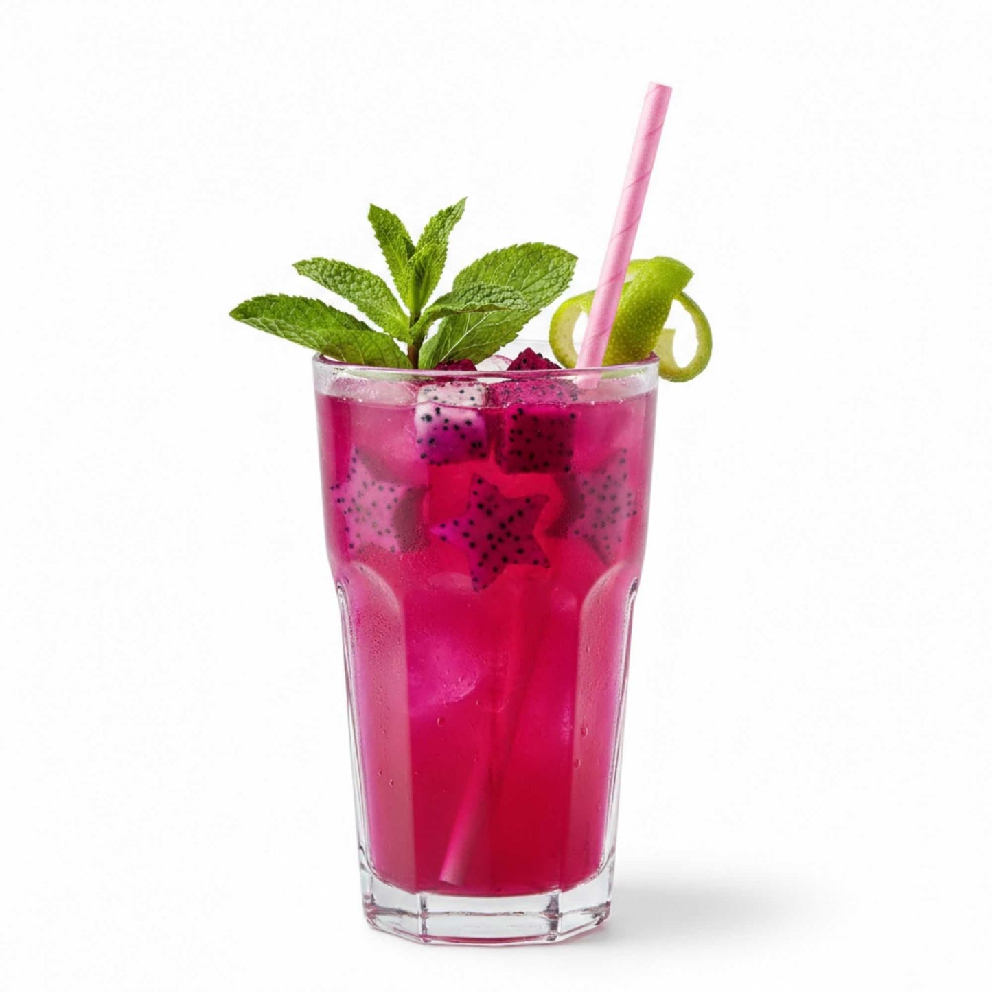 Bev Tek Pink Paper Straw - Biodegradable, 6mm - 7 3/4" - 25 count box