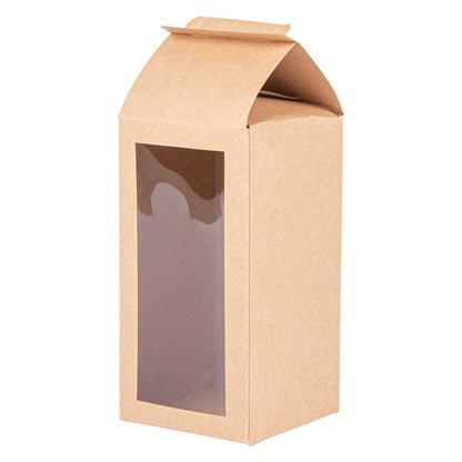 Sweet Vision Kraft Paper Tote Box - Tapered - 3 1/2" x 3 1/2" x 8 1/2" - 100 count box