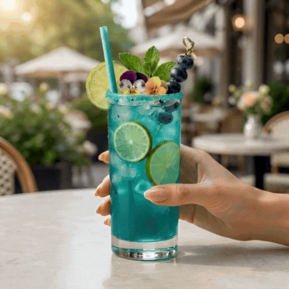 Bev Tek Teal Paper Straw - Biodegradable, 6mm - 7 3/4" - 100 count box