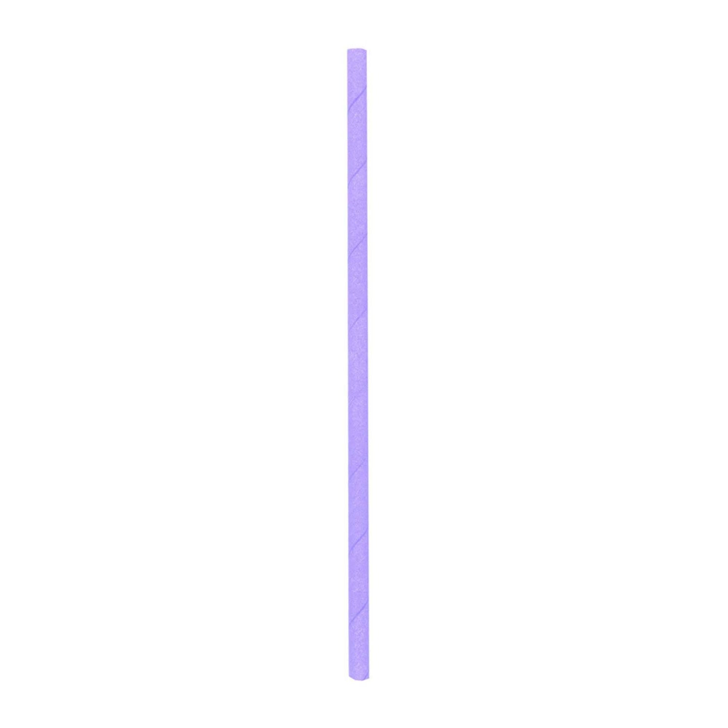 Bev Tek Lilac Paper Straw - Biodegradable, 6mm - 7 3/4" - 100 count box