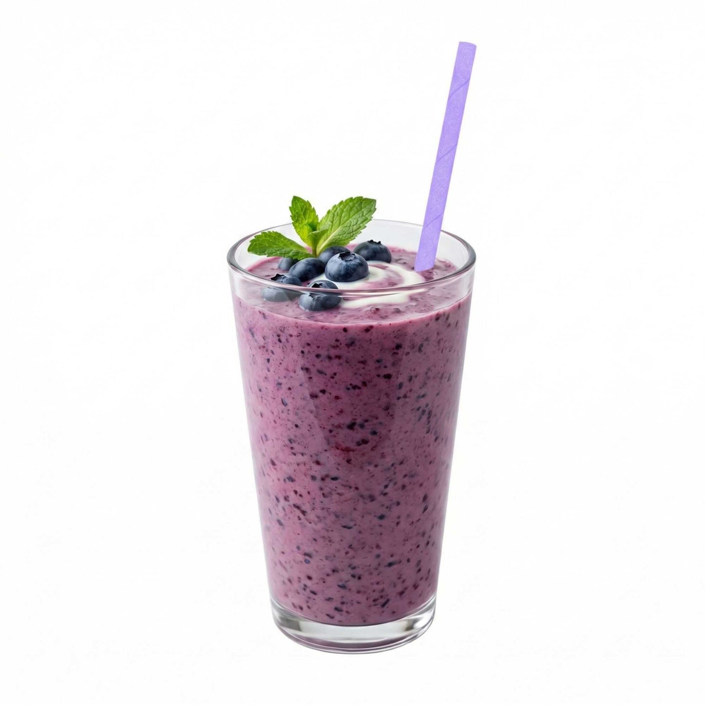 Bev Tek Lilac Paper Straw - Biodegradable, 6mm - 7 3/4" - 25 count box