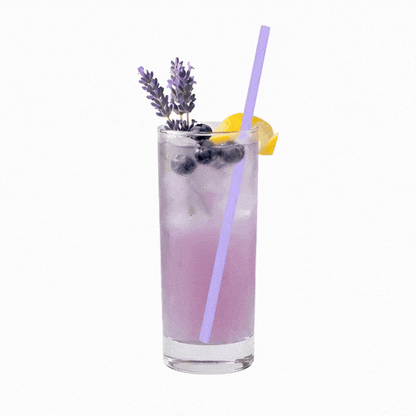 Bev Tek Lilac Paper Straw - Biodegradable, 6mm - 7 3/4" - 100 count box