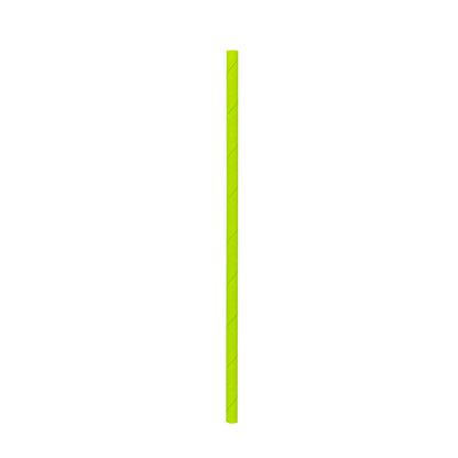 Bev Tek Lime Paper Straw - Biodegradable, 6mm - 7 3/4" - 25 count box