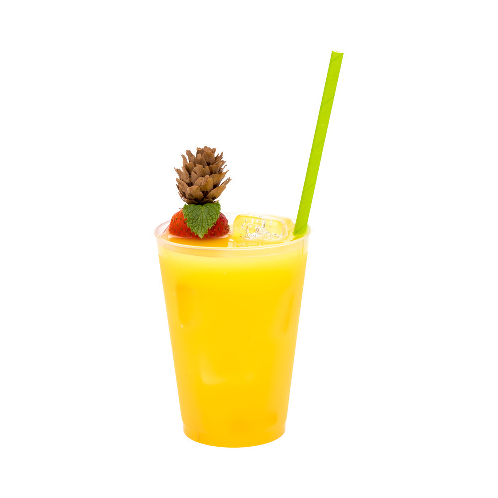 Bev Tek Lime Paper Straw - Biodegradable, 6mm - 7 3/4" - 25 count box