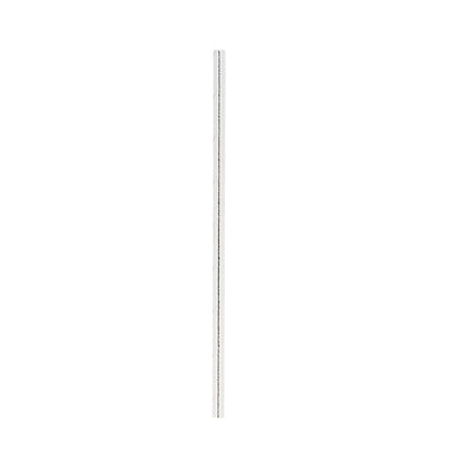 Bev Tek Metallic Silver Paper Straw - 6mm - 7 3/4" - 100 count box