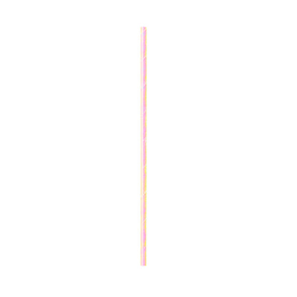Bev Tek Metallic Opal Paper Straw - 6mm - 7 3/4" - 100 count box