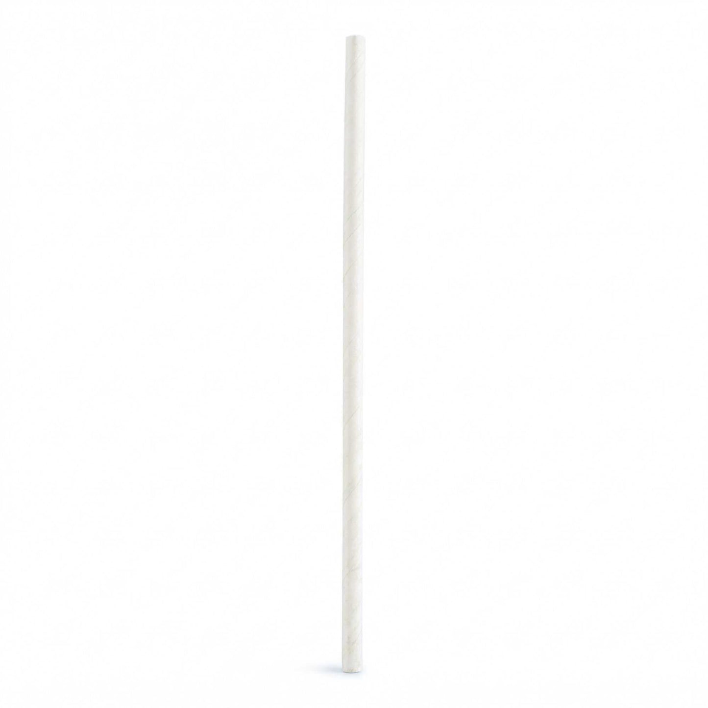 Bev Tek White Paper Straw - Wrapped, Biodegradable, 6mm - 7 3/4" - 1000 count box