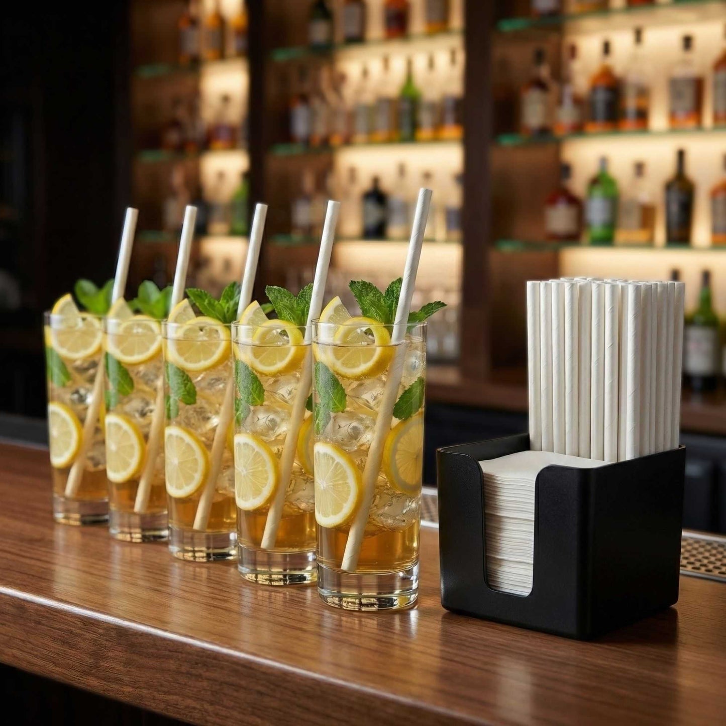 Bev Tek White Paper Straw - Wrapped, Biodegradable, 6mm - 7 3/4" - 1000 count box