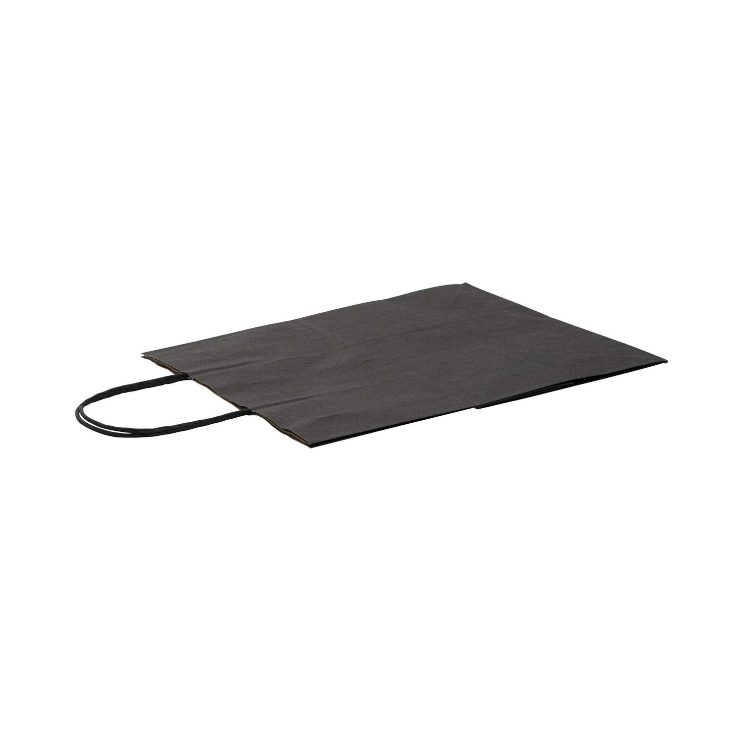 Saving Nature Black Paper Medium Retail Bag - with Handles - 10" x 6 3/4" x 12" - 100 count box