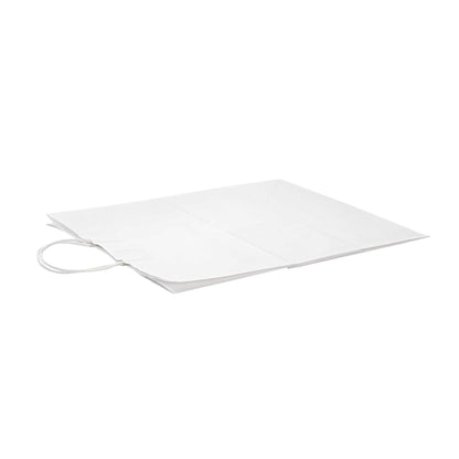 Saving Nature White Paper Large Retail Bag - with Handles - 16" x 9 3/4" x 17 1/4" - 100 count box