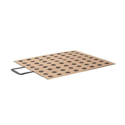 Saving Nature Kraft Paper Large Retail Bag - Black Polka Dot, with Handles - 16" x 9 3/4" x 17 1/4" - 100 count box