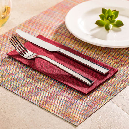Carmel Mesh Candy Kaleidoscope Vinyl Woven Placemat - 16" x 12" - 6 count box