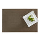 Carmel Mesh Antique Brass Vinyl Woven Placemat - 16" x 12" - 6 count box