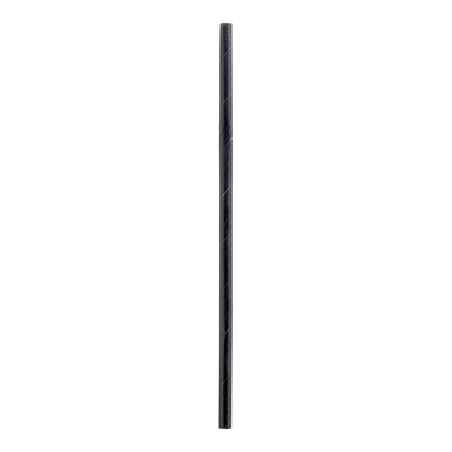 Bev Tek Black Paper Straw - Biodegradable, 6mm - 7 3/4" - 1000 count box