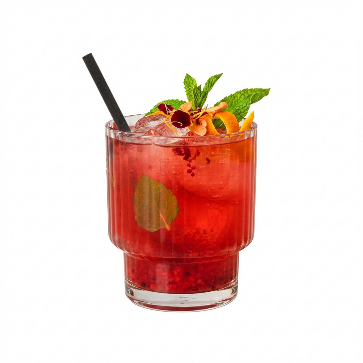 Bev Tek Matte Black Paper Cocktail Straw - Biodegradable, 6mm - 5 3/4" - 100 count box