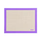 Pastry Tek Rectangle Tan and Purple Silicone Half Size Baking Mat - Allergen Safe, Color-Coded - 11 3/4" x 15 3/4" - 1 count box