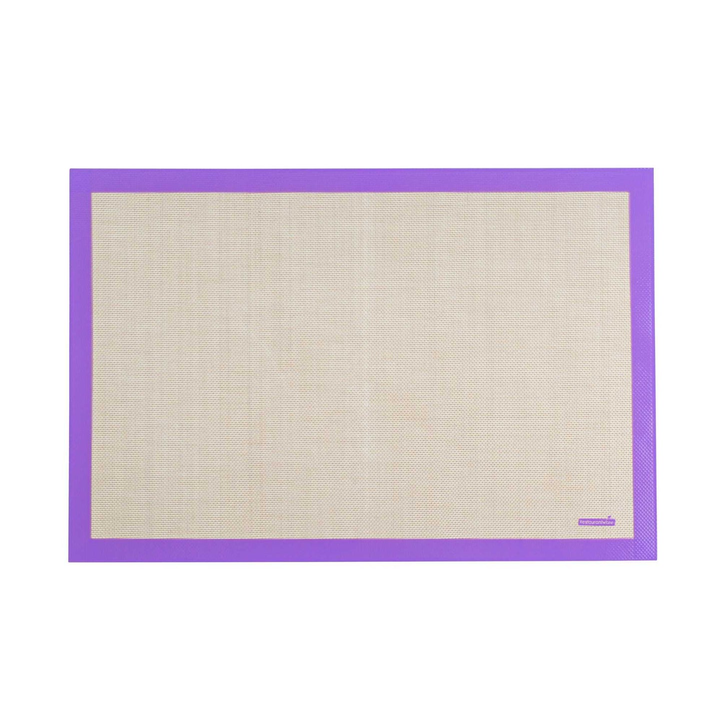 Pastry Tek Rectangle Tan and Purple Silicone Full Size Baking Mat - Allergen Safe, Color-Coded - 15 3/4" x 23 1/2" - 1 count box