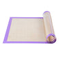 Pastry Tek Rectangle Tan and Purple Silicone Full Size Baking Mat - Allergen Safe, Color-Coded - 15 3/4" x 23 1/2" - 1 count box