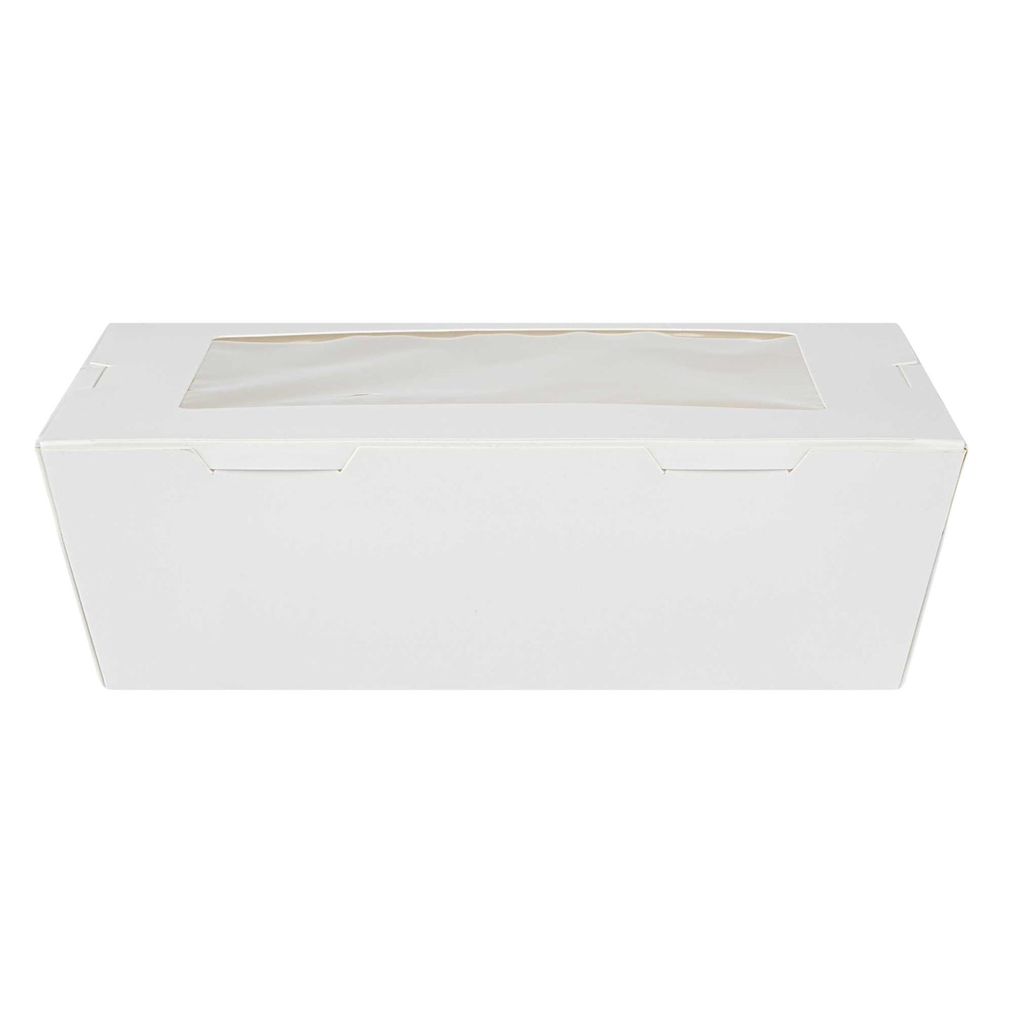 Cafe Vision 71 oz White Paper Large Take Out Container - Hinge Lock - 8 3/4" x 6 1/2" x 2 1/2" - 200 count box