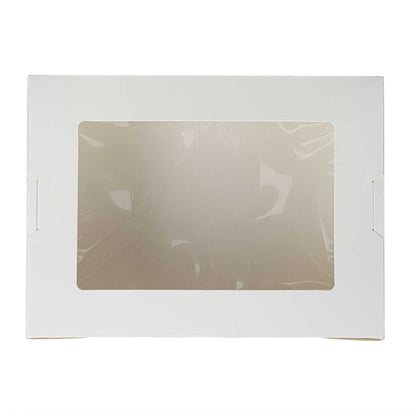 Cafe Vision 71 oz White Paper Large Take Out Container - Hinge Lock - 8 3/4" x 6 1/2" x 2 1/2" - 200 count box
