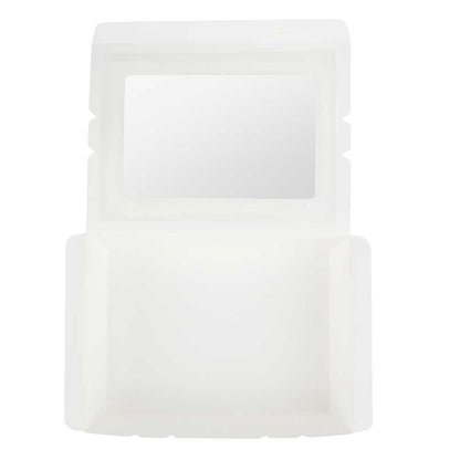 Cafe Vision 71 oz White Paper Large Take Out Container - Hinge Lock - 8 3/4" x 6 1/2" x 2 1/2" - 200 count box
