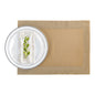 Geneva Frame Metallic Gold Vinyl Woven Placemat - 16" x 12" - 6 count box