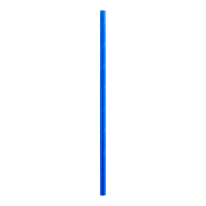 Bev Tek Blue Paper Straw - Biodegradable, 6mm - 7 3/4" - 100 count box