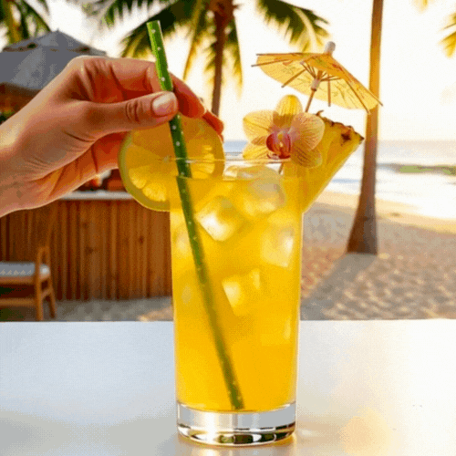 Bev Tek Lime Green Paper Straw - Polka Dots, Biodegradable, 6mm - 7 3/4" - 100 count box