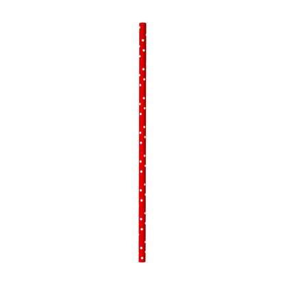 Bev Tek Red Paper Straw - Polka Dots, Biodegradable, 6mm - 7 3/4" - 100 count box
