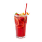Bev Tek Red Paper Straw - Polka Dots, Biodegradable, 6mm - 7 3/4" - 100 count box