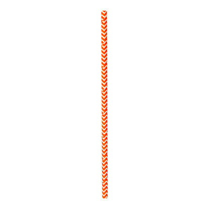 Bev Tek Orange Paper Straw - Zig Zags, Biodegradable, 6mm - 7 3/4" - 25 count box