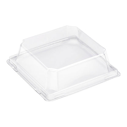 Matsuri Vision Clear Plastic Lid - Fits Small Sushi Container - 3 1/2" x 3 1/2" x 1 1/2" - 100 count box