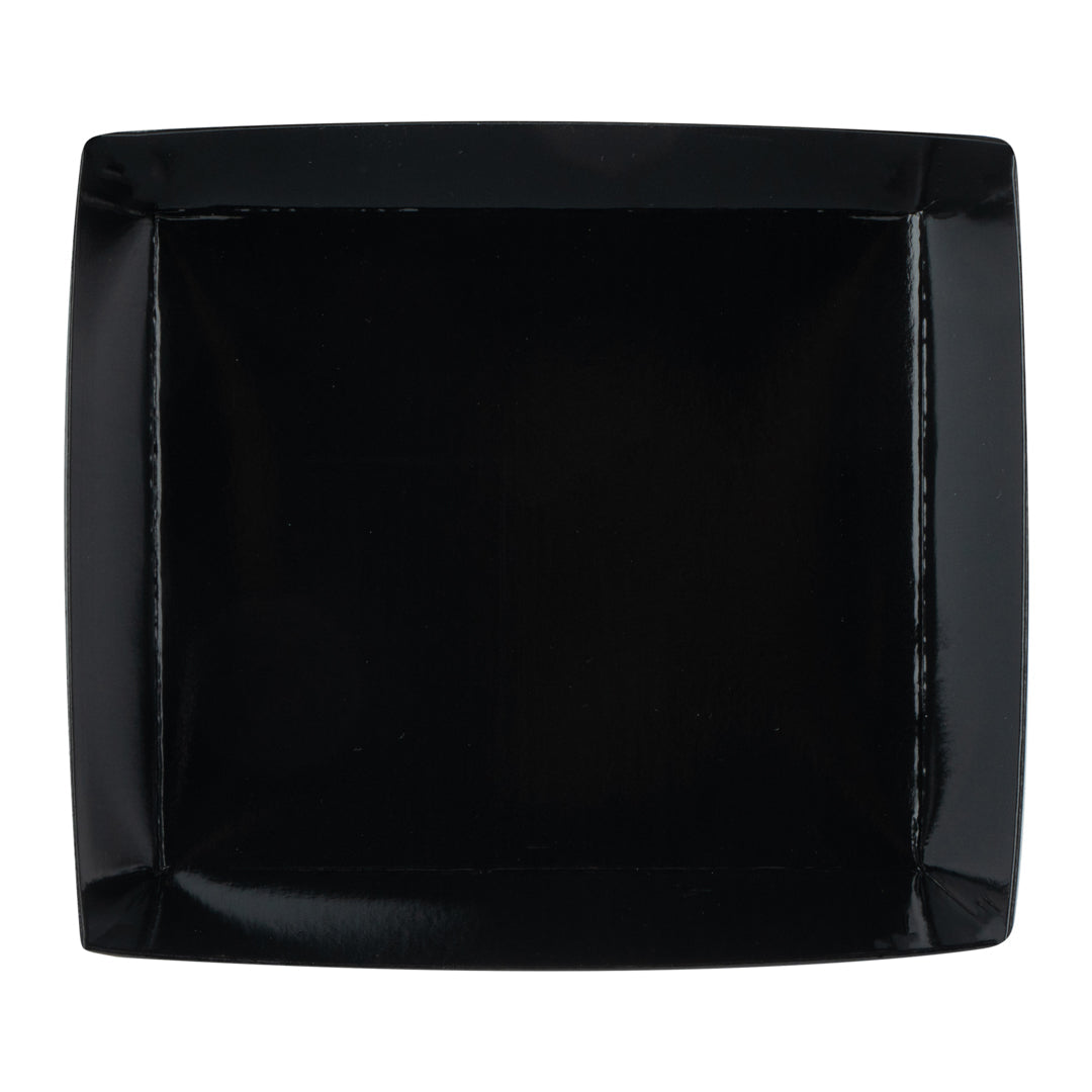 Matsuri Vision Black Paper Large Sushi Container - 5" x 4 1/2" x 1 1/2" - 100 count box