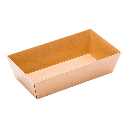 Matsuri Vision Rectangle Kraft Paper Small Sushi Container - 4 3/4" x 2 1/2" x 1 1/2" - 100 count box