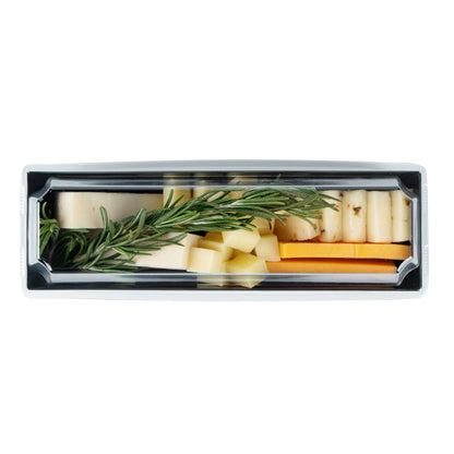 Matsuri Vision Black Paper Small Maki Sushi Container - 6 1/2" x 1 3/4" x 1 1/2" - 100 count box