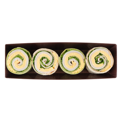 Matsuri Vision Wood Grain Paper Small Maki Sushi Container - 6 1/2" x 1 3/4" x 1 1/2" - 100 count box