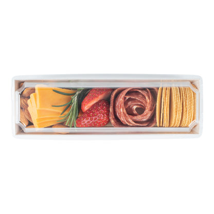 Matsuri Vision White Paper Small Maki Sushi Container - 6 1/2" x 1 3/4" x 1 1/2" - 100 count box