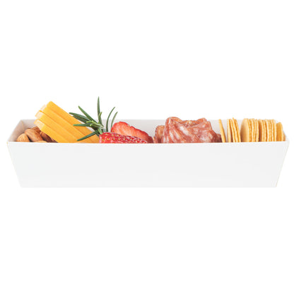 Matsuri Vision White Paper Small Maki Sushi Container - 6 1/2" x 1 3/4" x 1 1/2" - 100 count box