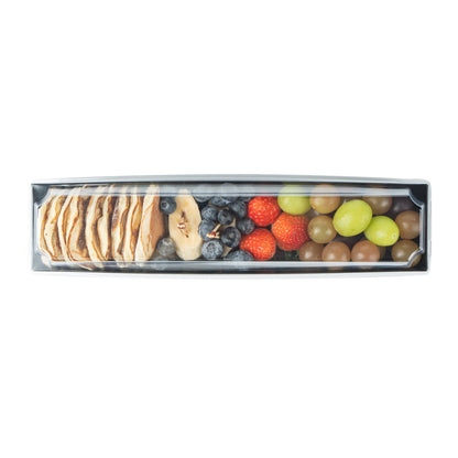 Matsuri Vision Black Paper Large Maki Sushi Container - 11 1/4" x 2" x 1 1/2" - 100 count box