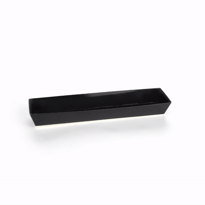 Matsuri Vision Black Paper Large Maki Sushi Container - 11 1/4" x 2" x 1 1/2" - 100 count box