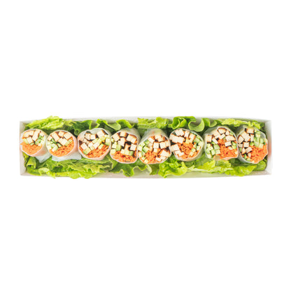 Matsuri Vision White Paper Large Maki Sushi Container - 11 1/4" x 2" x 1 1/2" - 100 count box