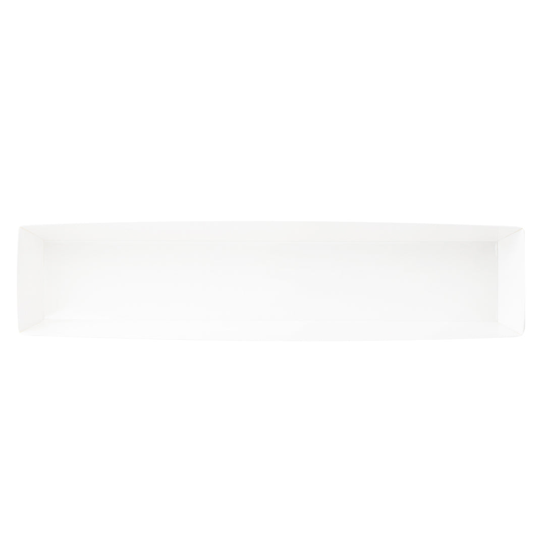 Matsuri Vision White Paper Large Maki Sushi Container - 11 1/4" x 2" x 1 1/2" - 100 count box