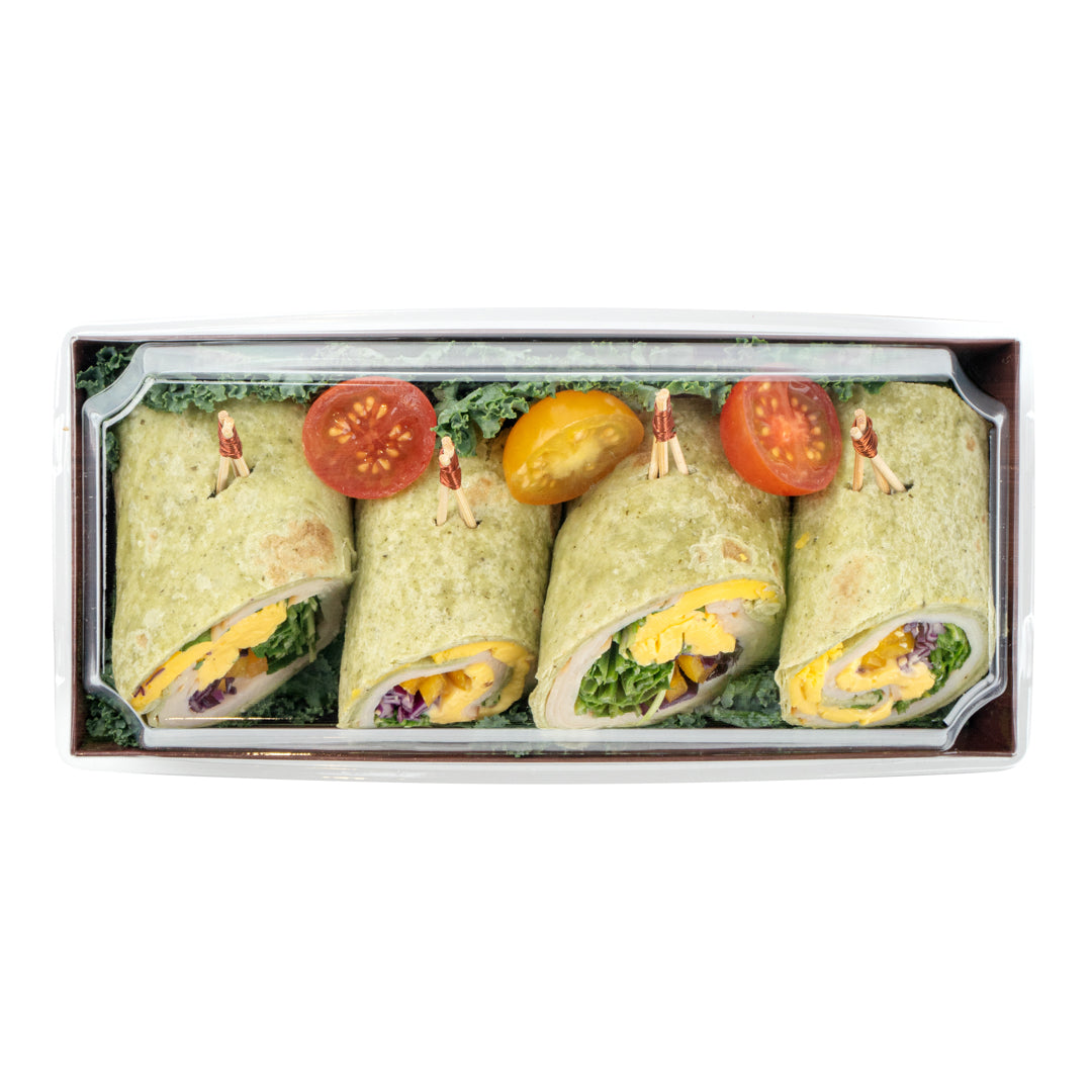 Matsuri Vision Rectangle Wood Grain Paper Large Sushi Container - 7" x 2 3/4" x 1 1/2" - 100 count box
