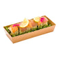 Matsuri Vision Rectangle Kraft Paper Large Sushi Container - 7" x 2 3/4" x 1 1/2" - 100 count box