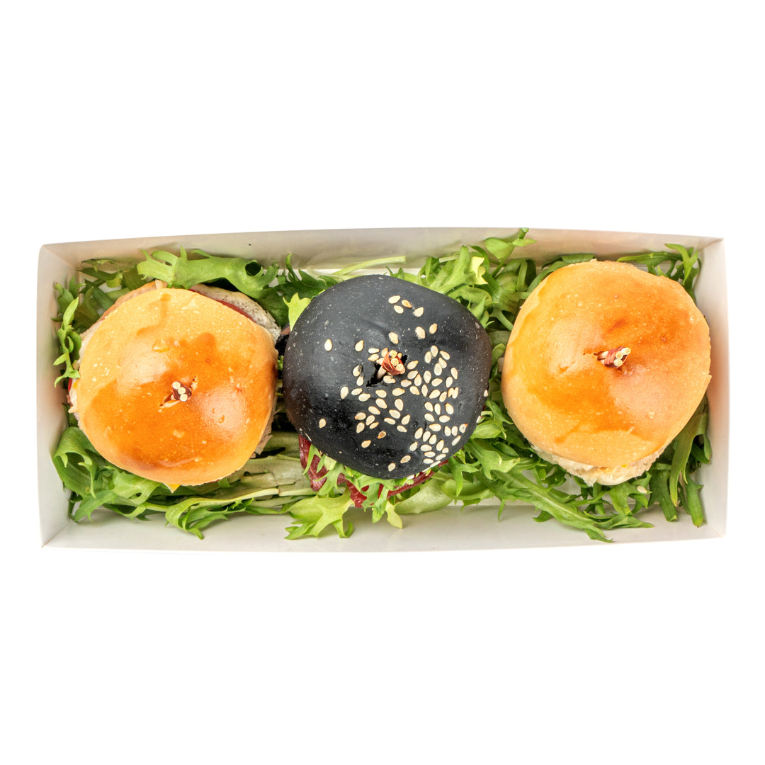 Matsuri Vision Rectangle White Paper Large Sushi Container - 7" x 2 3/4" x 1 1/2" - 100 count box