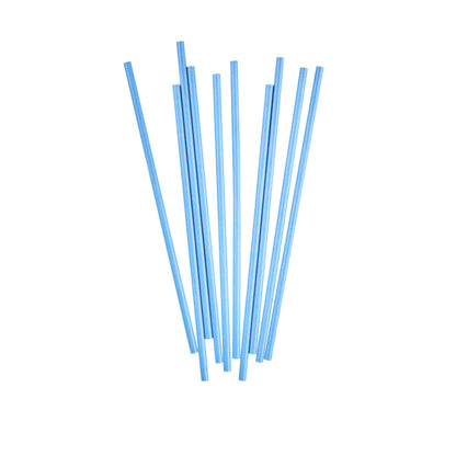 Pastry Tek Sky Blue Paper Cake Pop and Lollipop Stick - Biodegradable - 6" x 5/32" - 100 count box